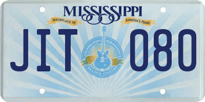 MS license plate JIT080