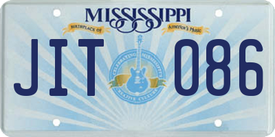 MS license plate JIT086