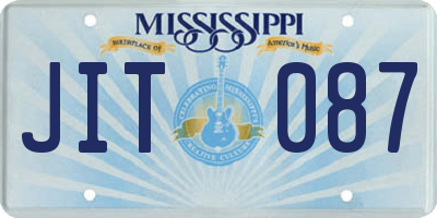 MS license plate JIT087