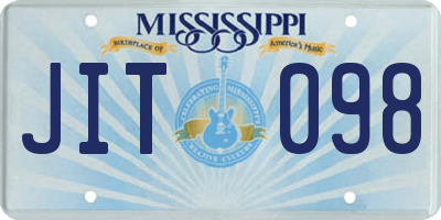 MS license plate JIT098