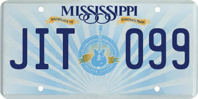 MS license plate JIT099