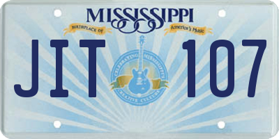 MS license plate JIT107