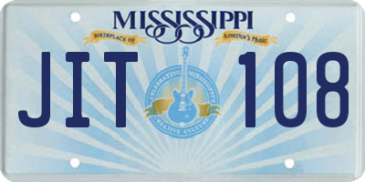 MS license plate JIT108