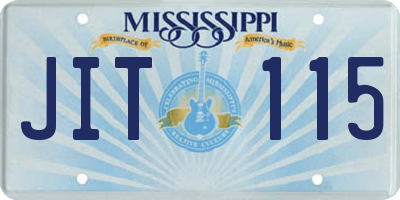 MS license plate JIT115