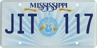 MS license plate JIT117