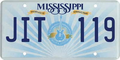 MS license plate JIT119
