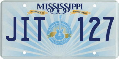 MS license plate JIT127