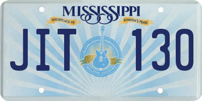 MS license plate JIT130