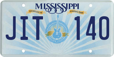 MS license plate JIT140