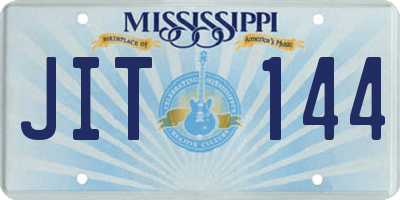 MS license plate JIT144
