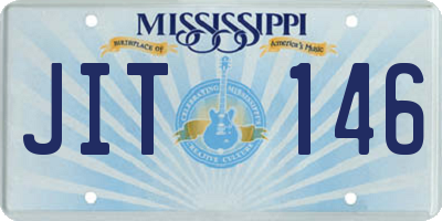 MS license plate JIT146