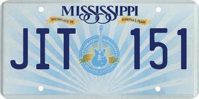 MS license plate JIT151