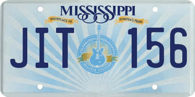MS license plate JIT156