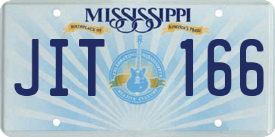 MS license plate JIT166