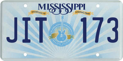 MS license plate JIT173