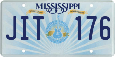 MS license plate JIT176