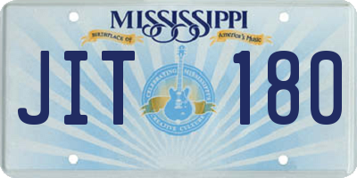 MS license plate JIT180