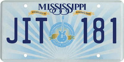 MS license plate JIT181