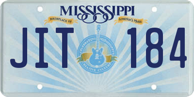 MS license plate JIT184