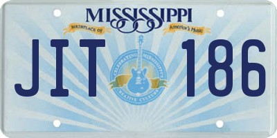 MS license plate JIT186