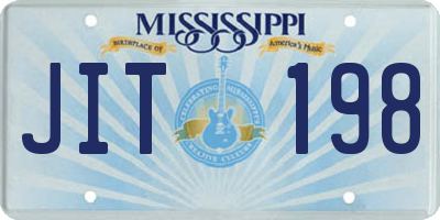 MS license plate JIT198