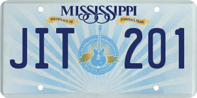 MS license plate JIT201
