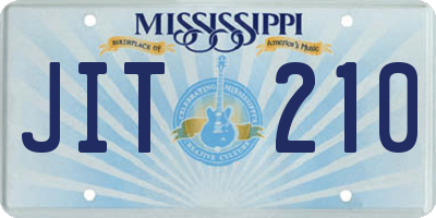MS license plate JIT210