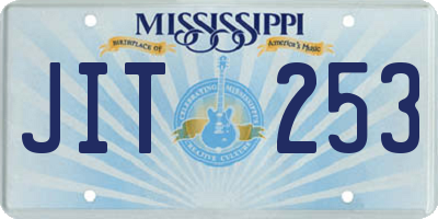 MS license plate JIT253
