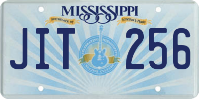 MS license plate JIT256