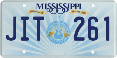 MS license plate JIT261