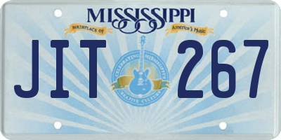 MS license plate JIT267