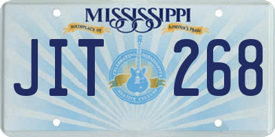 MS license plate JIT268