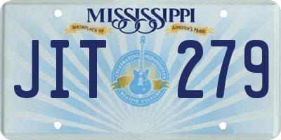 MS license plate JIT279