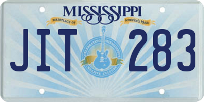 MS license plate JIT283