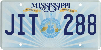 MS license plate JIT288
