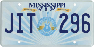 MS license plate JIT296