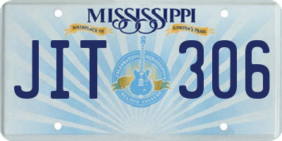 MS license plate JIT306