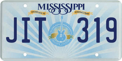 MS license plate JIT319