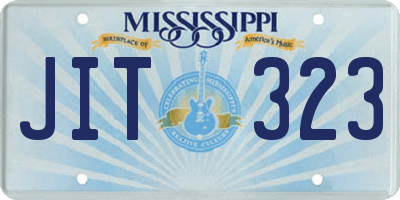 MS license plate JIT323