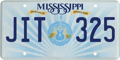 MS license plate JIT325