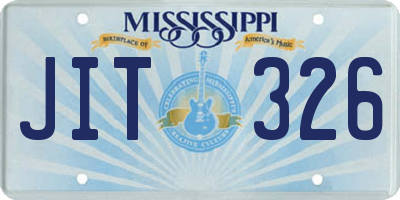 MS license plate JIT326