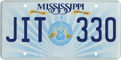 MS license plate JIT330
