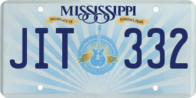 MS license plate JIT332