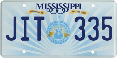 MS license plate JIT335