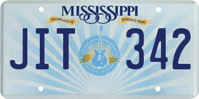 MS license plate JIT342