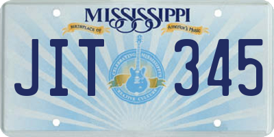 MS license plate JIT345