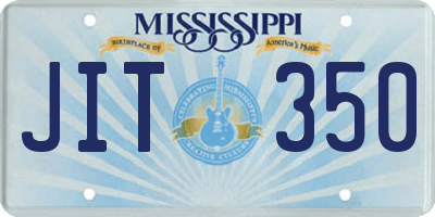 MS license plate JIT350