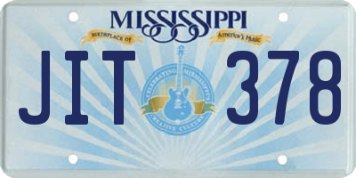 MS license plate JIT378