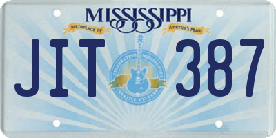 MS license plate JIT387