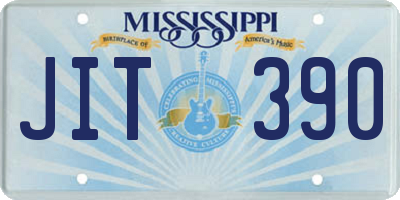 MS license plate JIT390